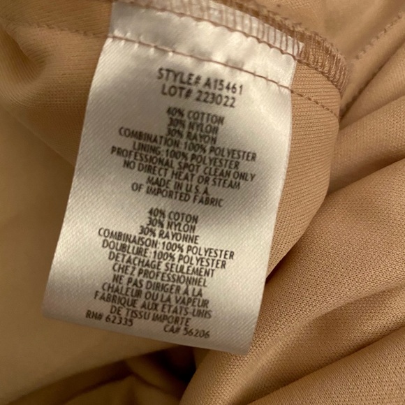 Betsy & Adam Lace Mesh Gown Red/Nude 16 - Picture 6 of 7